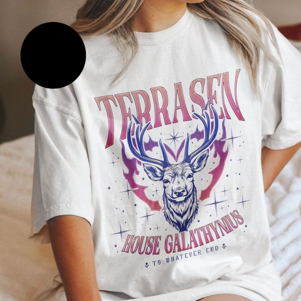 Terrasen Acotar Shirt, Terrasen To Whatever End Fireheart Shirt retro tee - Picture 1 of 2